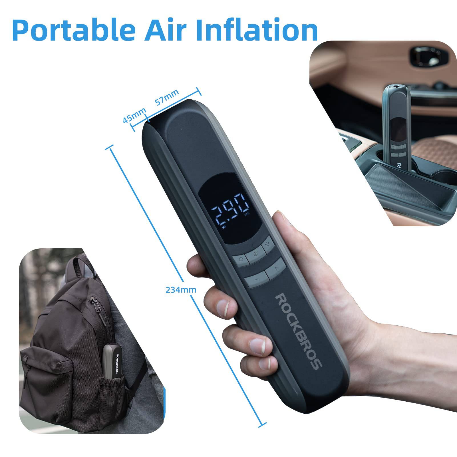 A10 Fahrradpumpe Elektrisch Luftpumpe 150PSI - Fahrrad Luftpumpen ROCKBROS - EU - NooMii