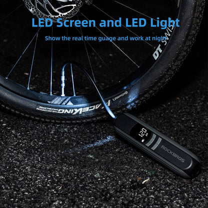 A10 Fahrradpumpe Elektrisch Luftpumpe 150PSI - Fahrrad Luftpumpen ROCKBROS - EU - NooMii