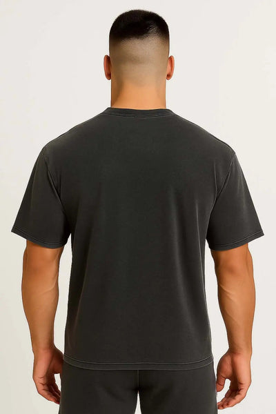 ALPHA GYM "COLLEGE" OVERSIZED T-SHIRT GREY WASHED (Pre Order)