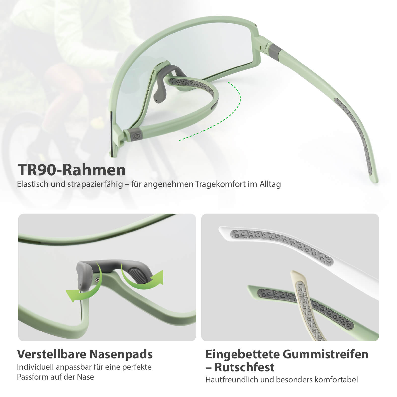 Anti - Beschlag Sonnenbrille Selbsttönend UV400 Schutz - Fahrradbrille ROCKBROS - EU - NooMii