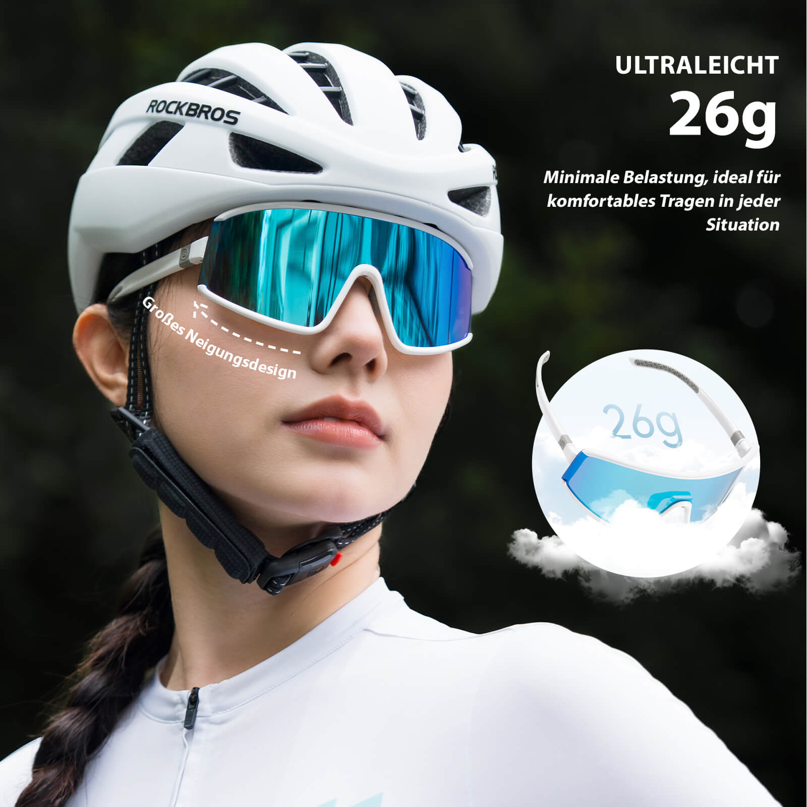 Anti - Beschlag Sonnenbrille Selbsttönend UV400 Schutz - Fahrradbrille ROCKBROS - EU - NooMii