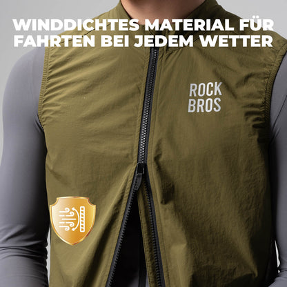 Ärmellose Fahrradweste Fahrradjacke Packbar Atmungsaktiv - Fahrradjacke ROCKBROS - EU - NooMii