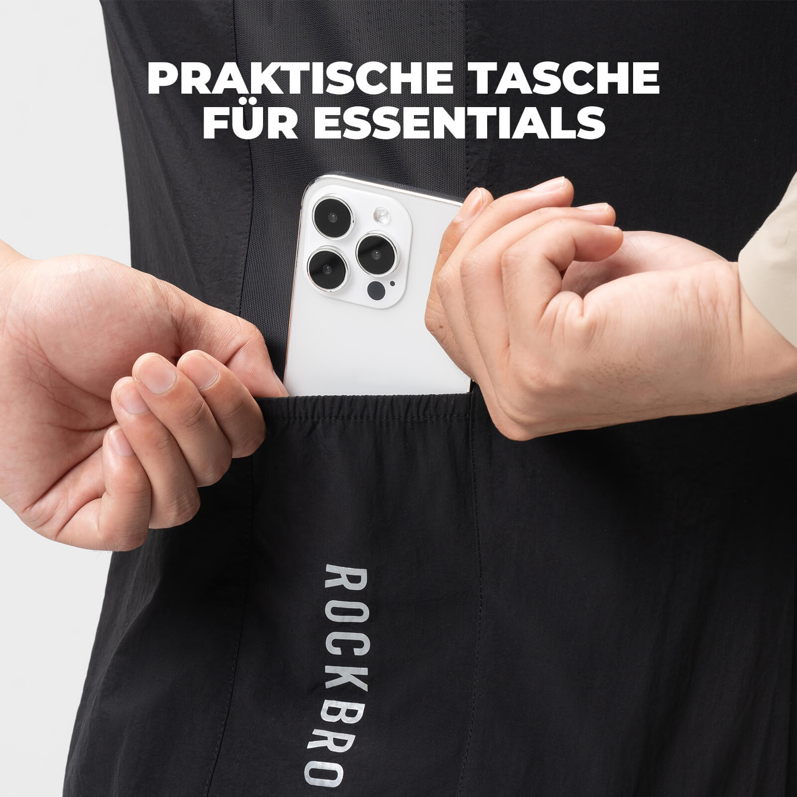 Ärmellose Fahrradweste Fahrradjacke Packbar Atmungsaktiv - Fahrradjacke ROCKBROS - EU - NooMii