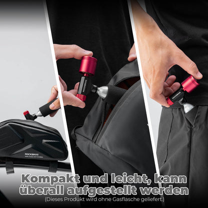 CO2 Fahrradpumpe Minipumpe für Presta & Schrader Ventile - Fahrrad Luftpumpen ROCKBROS - EU - NooMii
