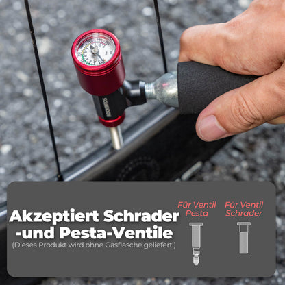 CO2 Fahrradpumpe Minipumpe für Presta & Schrader Ventile - Fahrrad Luftpumpen ROCKBROS - EU - NooMii