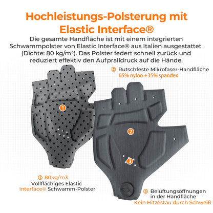 Elastic Interface® Halbfinger Fahrradhandschuhe - Fahrradhandschuhe ROCKBROS - EU - NooMii