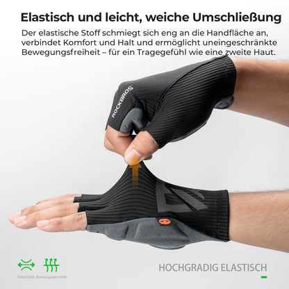 Elastic Interface® Halbfinger Fahrradhandschuhe - Fahrradhandschuhe ROCKBROS - EU - NooMii