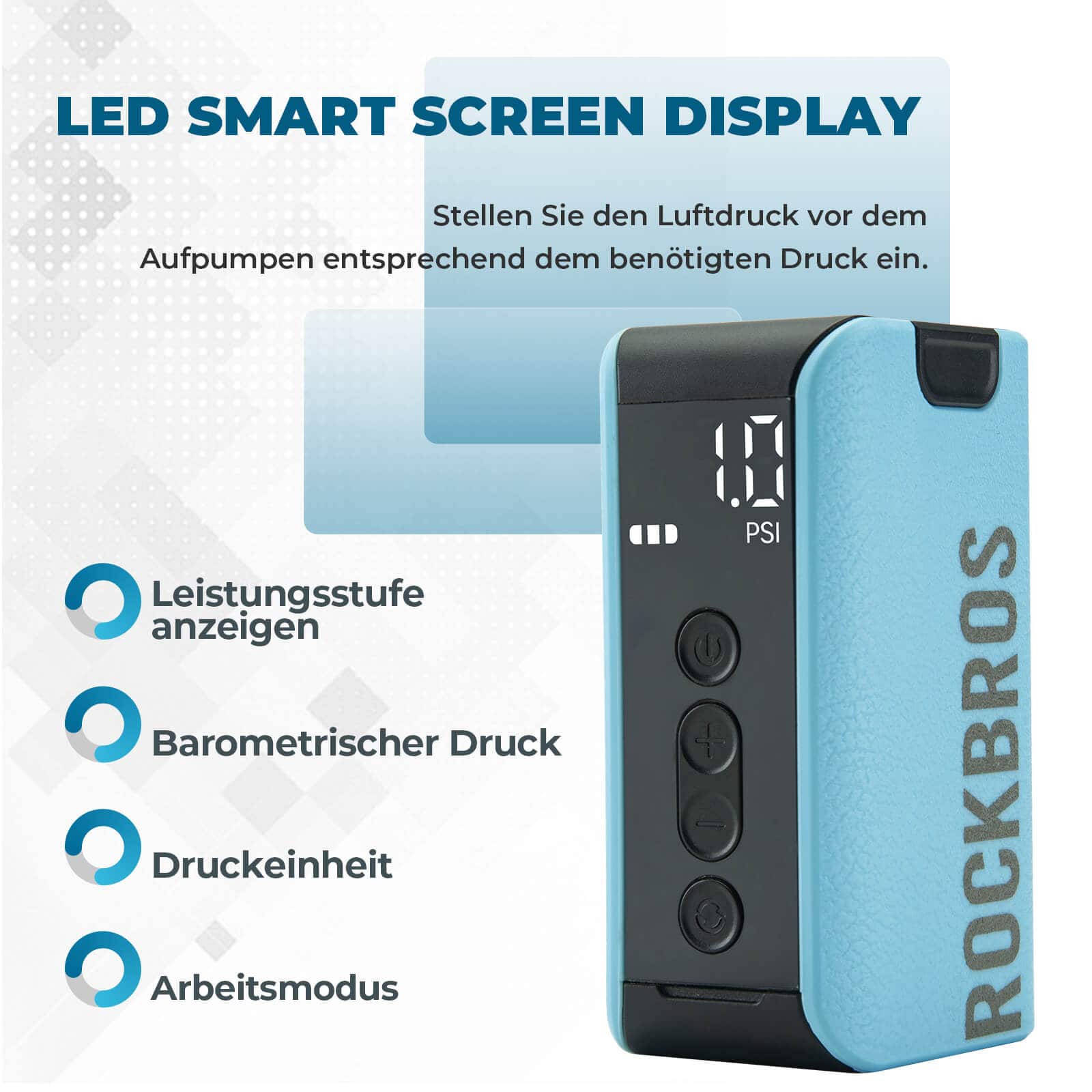 Elektrische Ballpumpe Luftpumpe 4 Ersatznadeln - Fahrrad Luftpumpen ROCKBROS - EU - NooMii