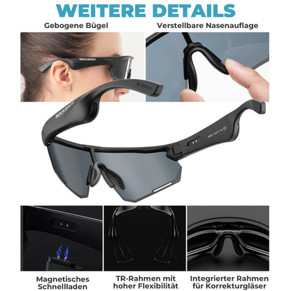 Elektronische Brille Intelligente Fahrradbrille Selbsttönend/Polarisiert - Fahrradbrille ROCKBROS - EU - NooMii