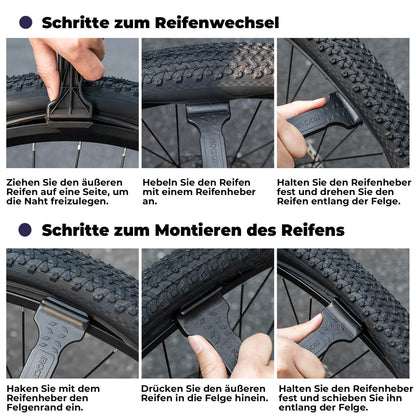 Fahrrad 2 - IN - 1 Reifenheber Fahrradwerkzeug Tragbar - Reifenheber ROCKBROS - EU - NooMii