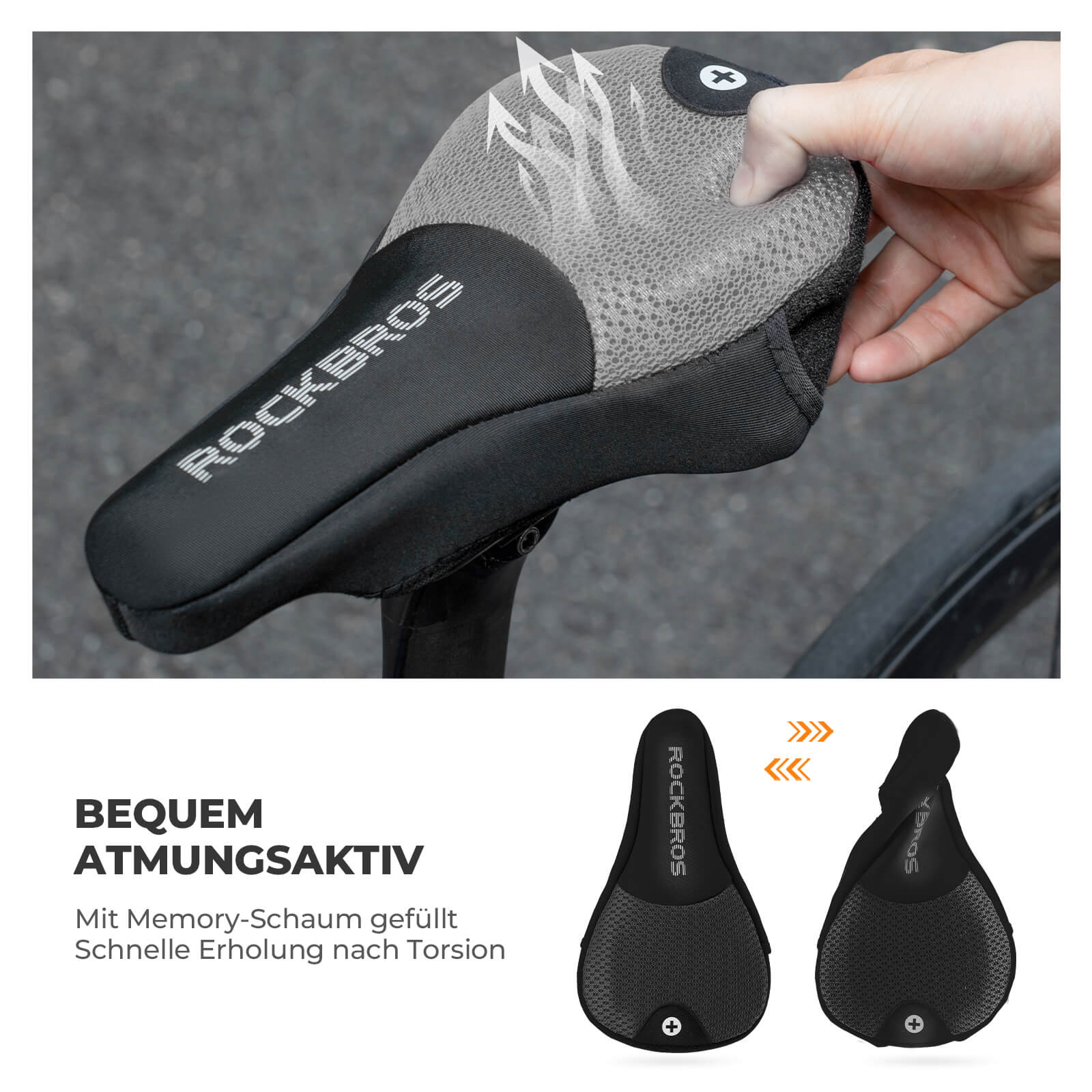 Fahrrad Aufblasbarer Sattelbezug Gepolstert mit Überzug - Fahrradsattel ROCKBROS - EU - NooMii