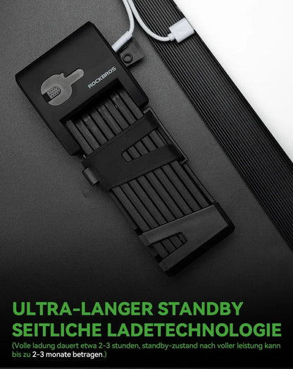 Fahrrad Fingerabdruck Faltschloss USB - Aufladung - Fahrradschloss ROCKBROS - EU - NooMii