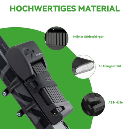 Fahrrad Fingerabdruck Faltschloss USB - Aufladung - Fahrradschloss ROCKBROS - EU - NooMii
