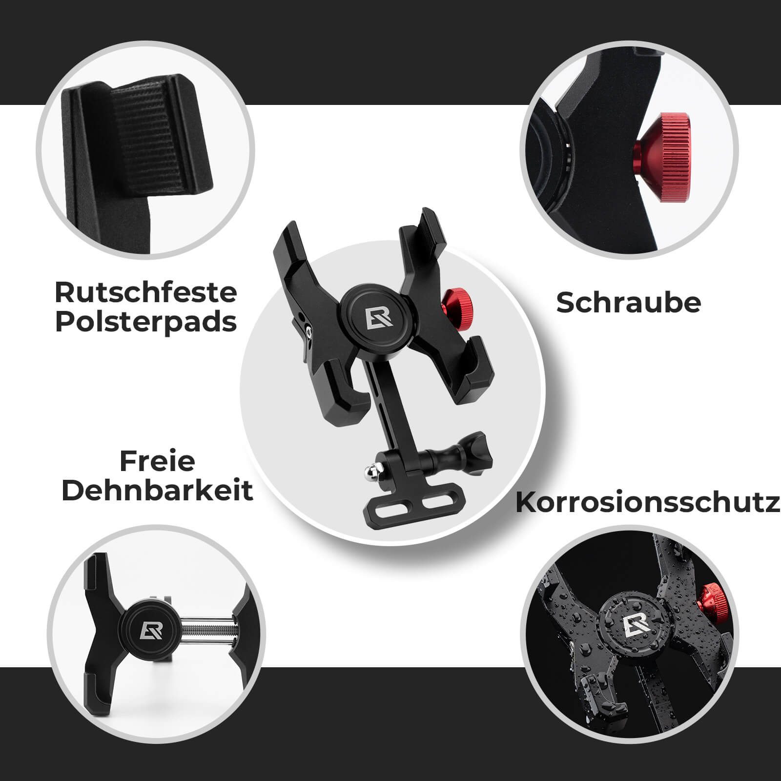 Fahrrad Handyhalterung 180° Drehbar für Handy 4.7~7.09" - Fahrrad Handyhalterung ROCKBROS - EU - NooMii