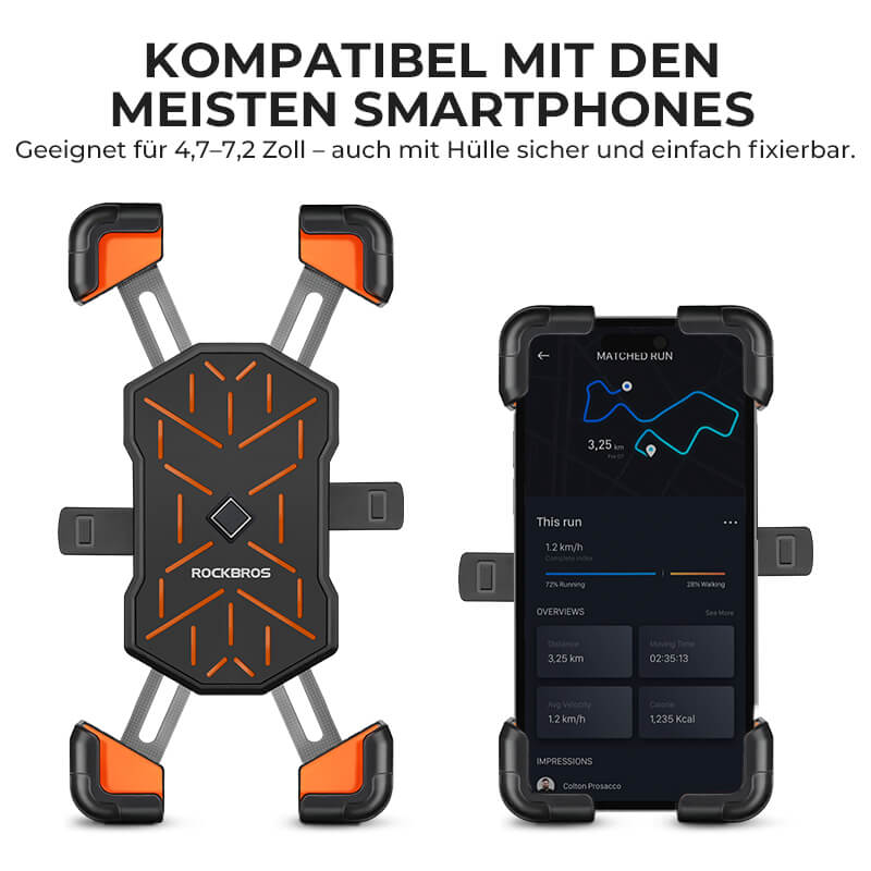 Fahrrad Handyhalterung 360° Drehbar für 4,5 - 7,2 Zoll - Fahrrad Handyhalterung ROCKBROS - EU - NooMii