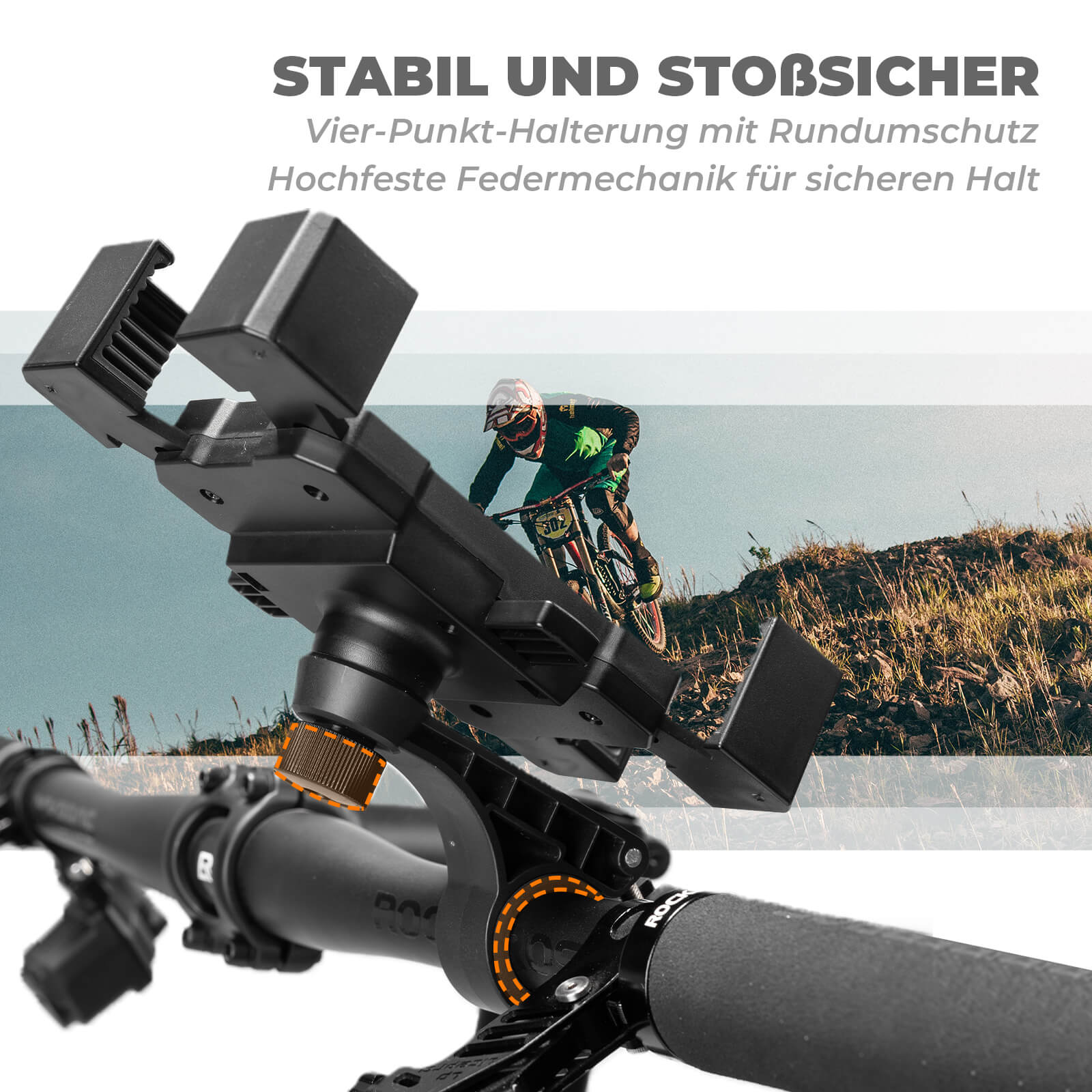Fahrrad Handyhalterung 360° Drehbar für Handy 4.5~7.2" - Fahrrad Handyhalterung ROCKBROS - EU - NooMii