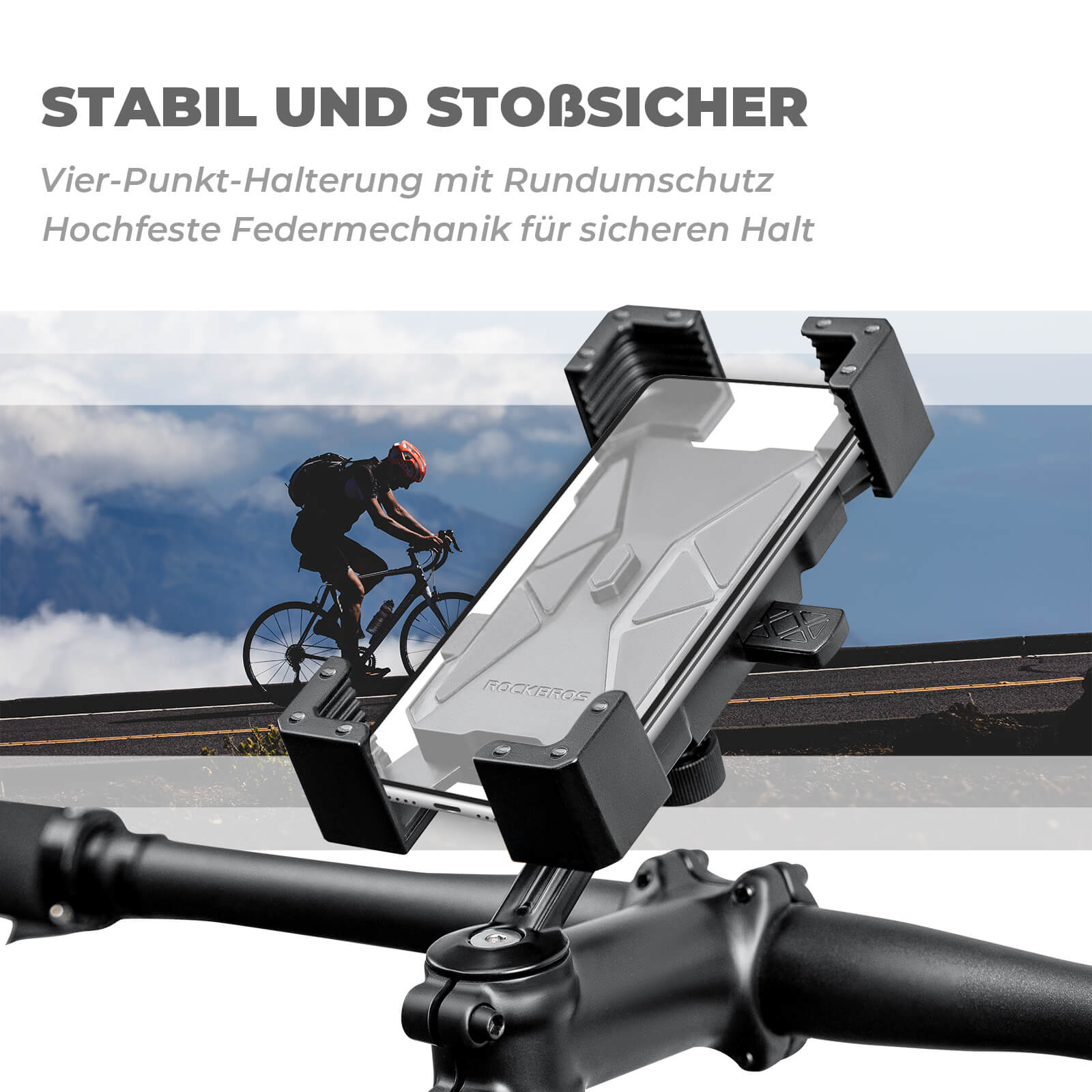 Fahrrad Handyhalterung 360° Drehbar für Handy 4.5~7.2" - Fahrrad Handyhalterung ROCKBROS - EU - NooMii