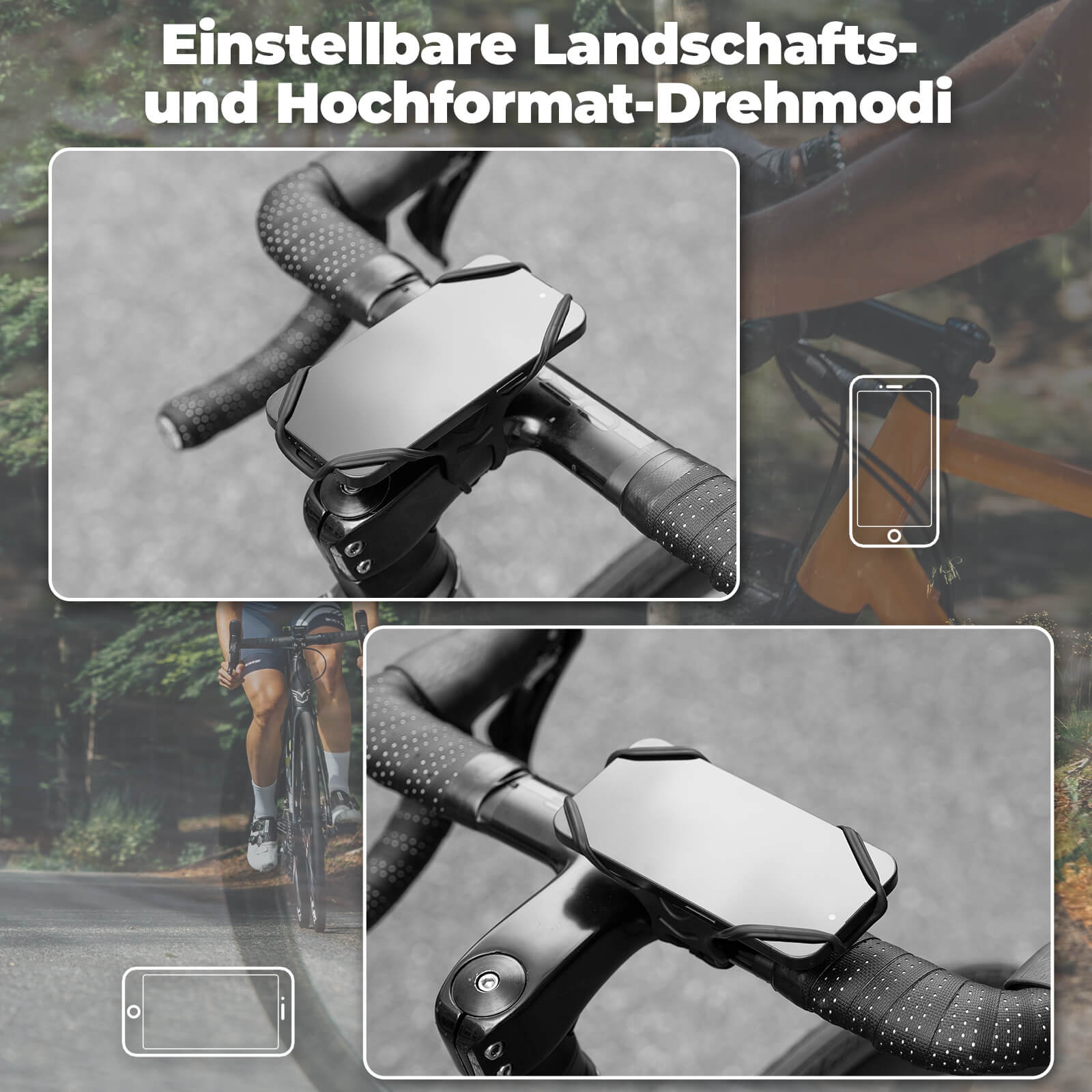Fahrrad Handyhalterung Flexible Montage für Handy 4 - 7'' - Fahrrad Handyhalterung ROCKBROS - EU - NooMii