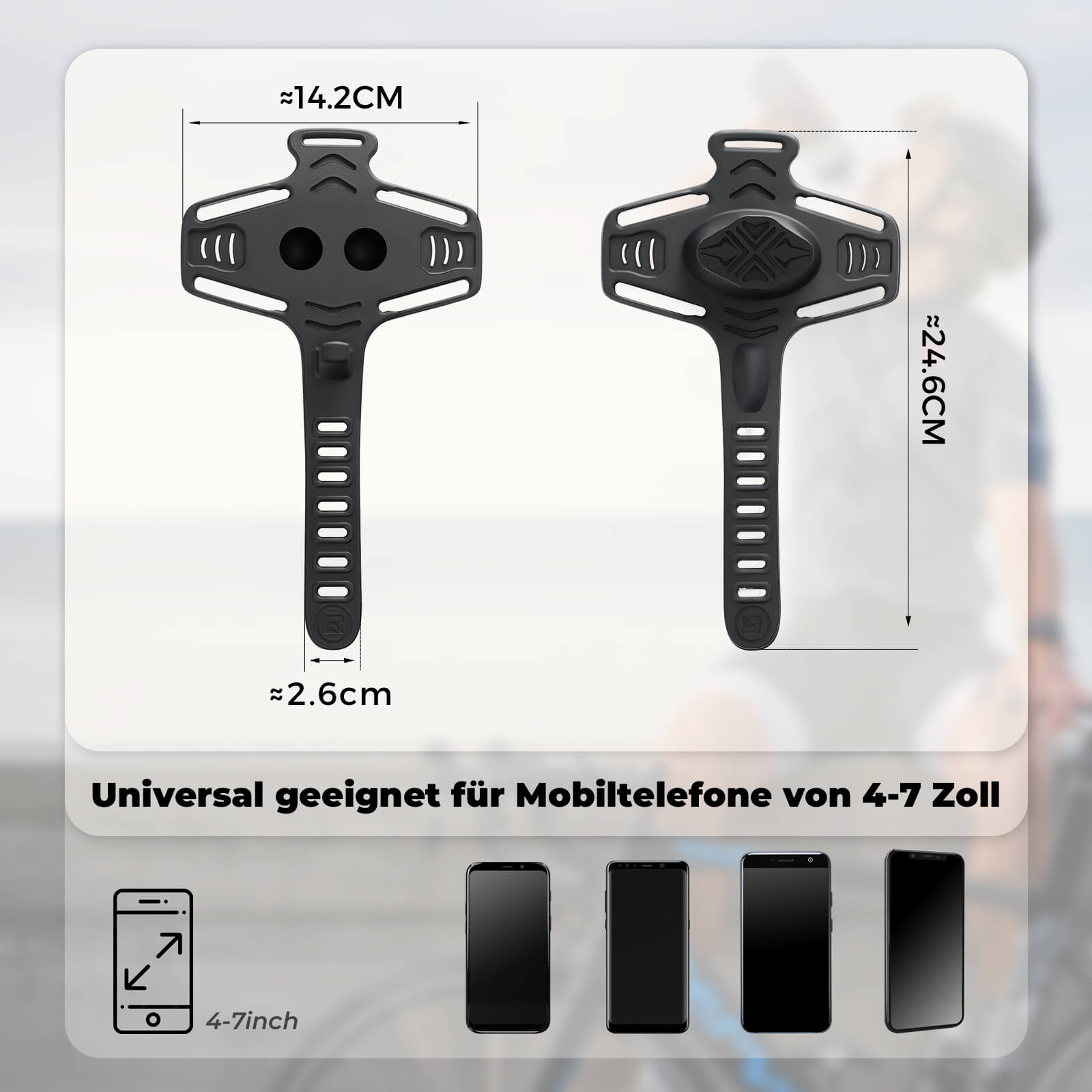 Fahrrad Handyhalterung Flexible Montage für Handy 4 - 7'' - Fahrrad Handyhalterung ROCKBROS - EU - NooMii