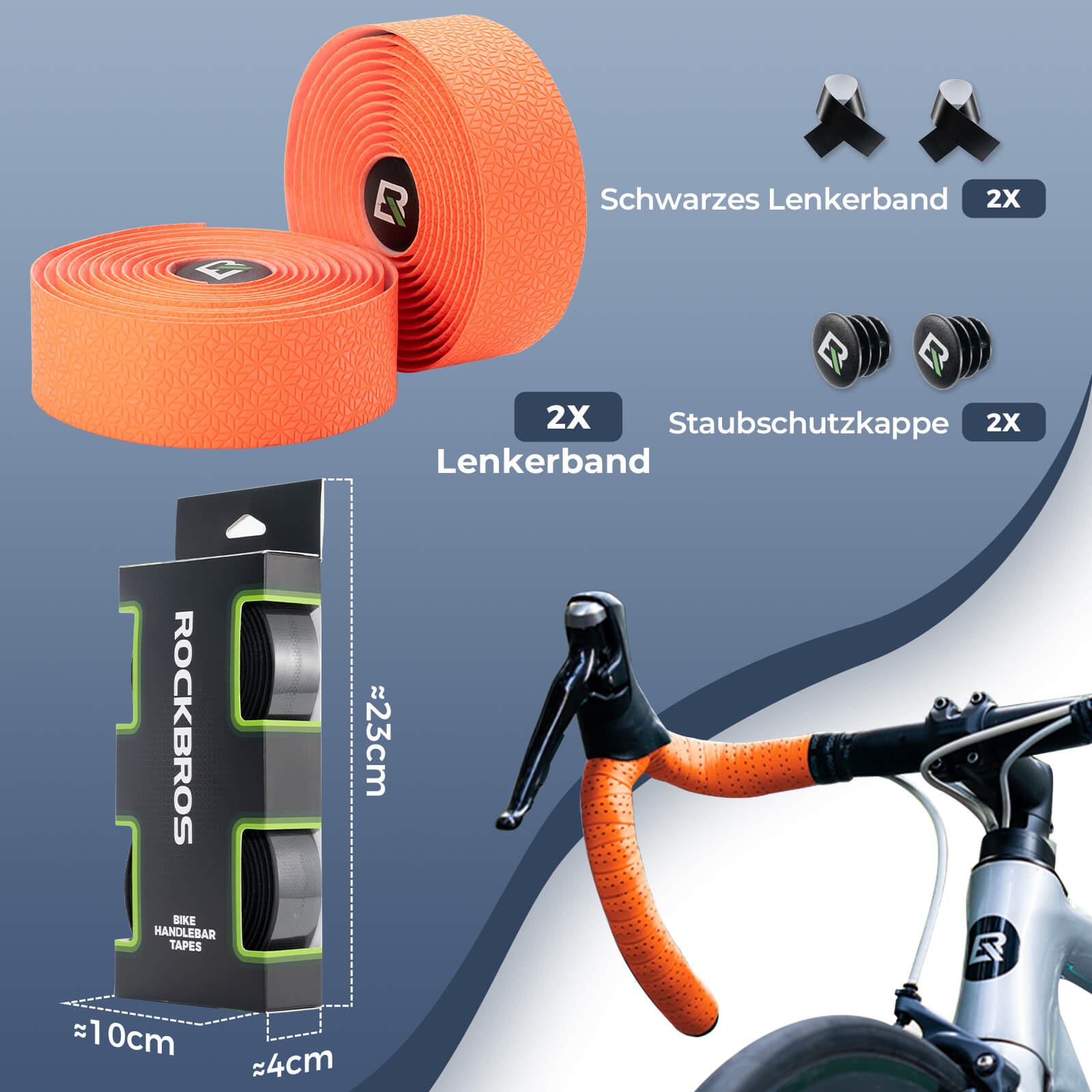 Fahrrad Lenkerband Griffband Lang 220cm für MTB Rennrad Vier Farben - Lenkerband ROCKBROS - EU - NooMii
