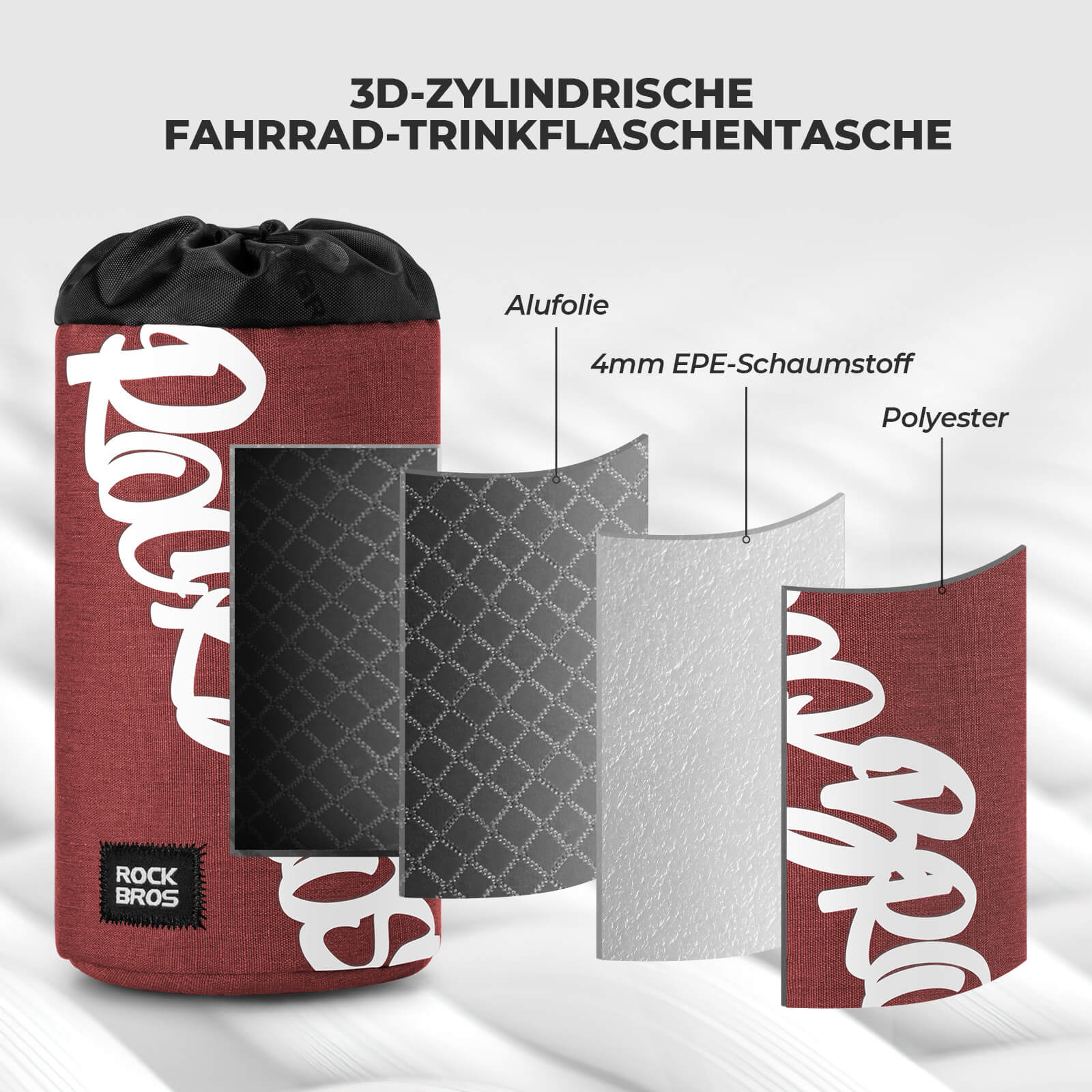 Fahrrad Lenkertasche Mini 1L für Trinkflaschen Ø9 cm - Fahrradtaschen ROCKBROS - EU - NooMii