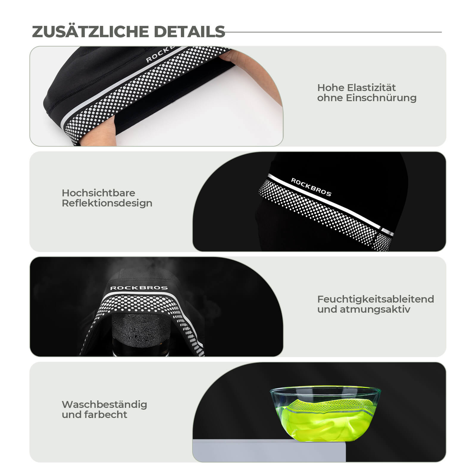 Fahrrad Mütze Fleece Helmmütze Wärmespeicherung - Fahrrad Mütze ROCKBROS - EU - NooMii