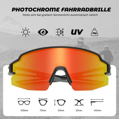 Fahrradbrille Photochromatisch Sonnenbrille UV400 - Schutz - Fahrradbrille ROCKBROS - EU - NooMii