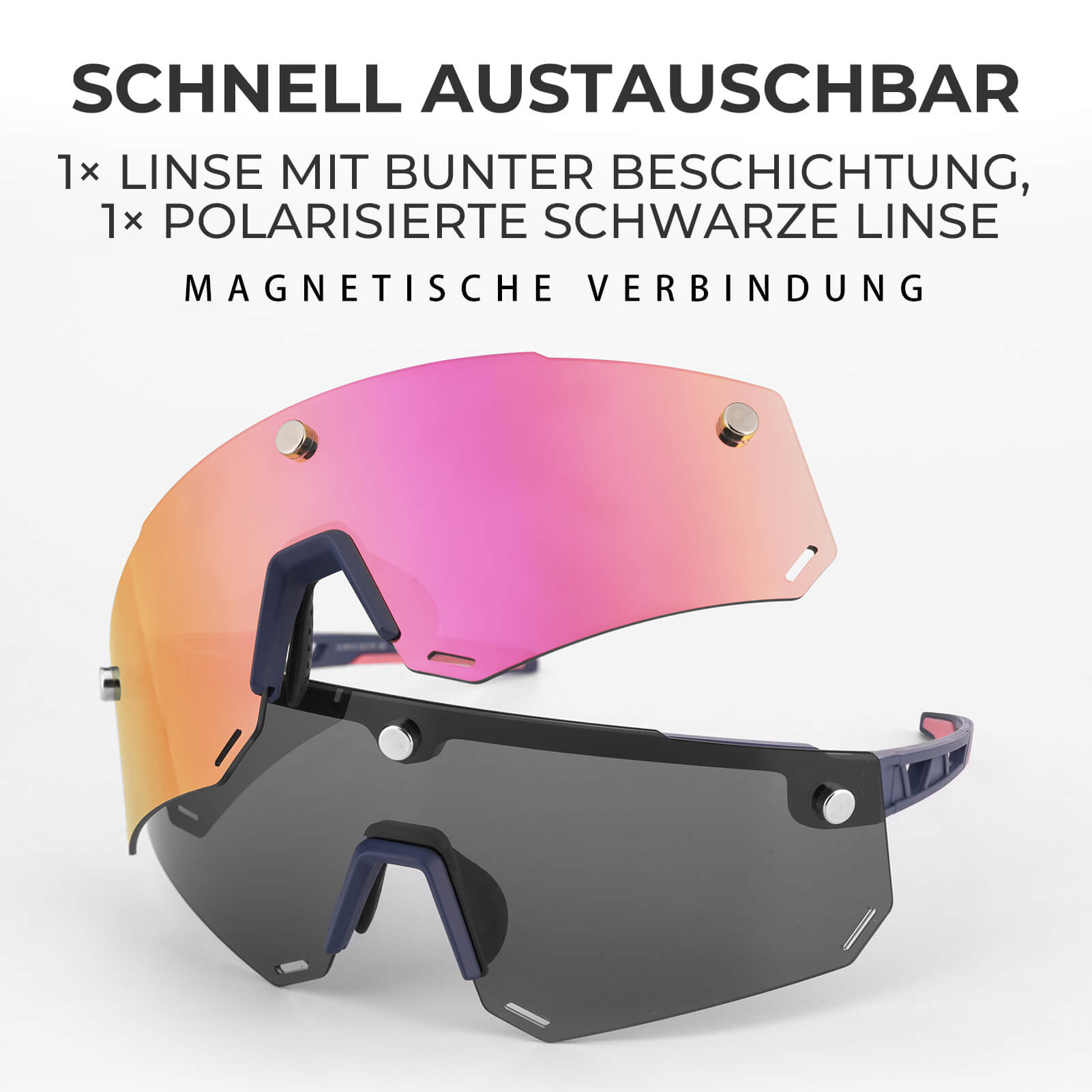 Fahrradbrille Polarisiert Magnetische Haftung Herren/Damen - Fahrradbrille ROCKBROS - EU - NooMii