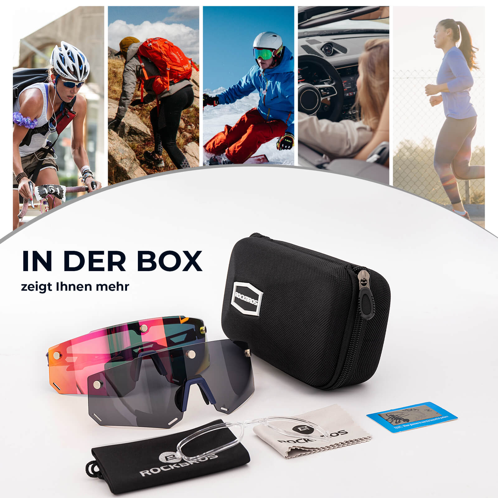 Fahrradbrille Polarisiert Magnetische Haftung Herren/Damen - Fahrradbrille ROCKBROS - EU - NooMii