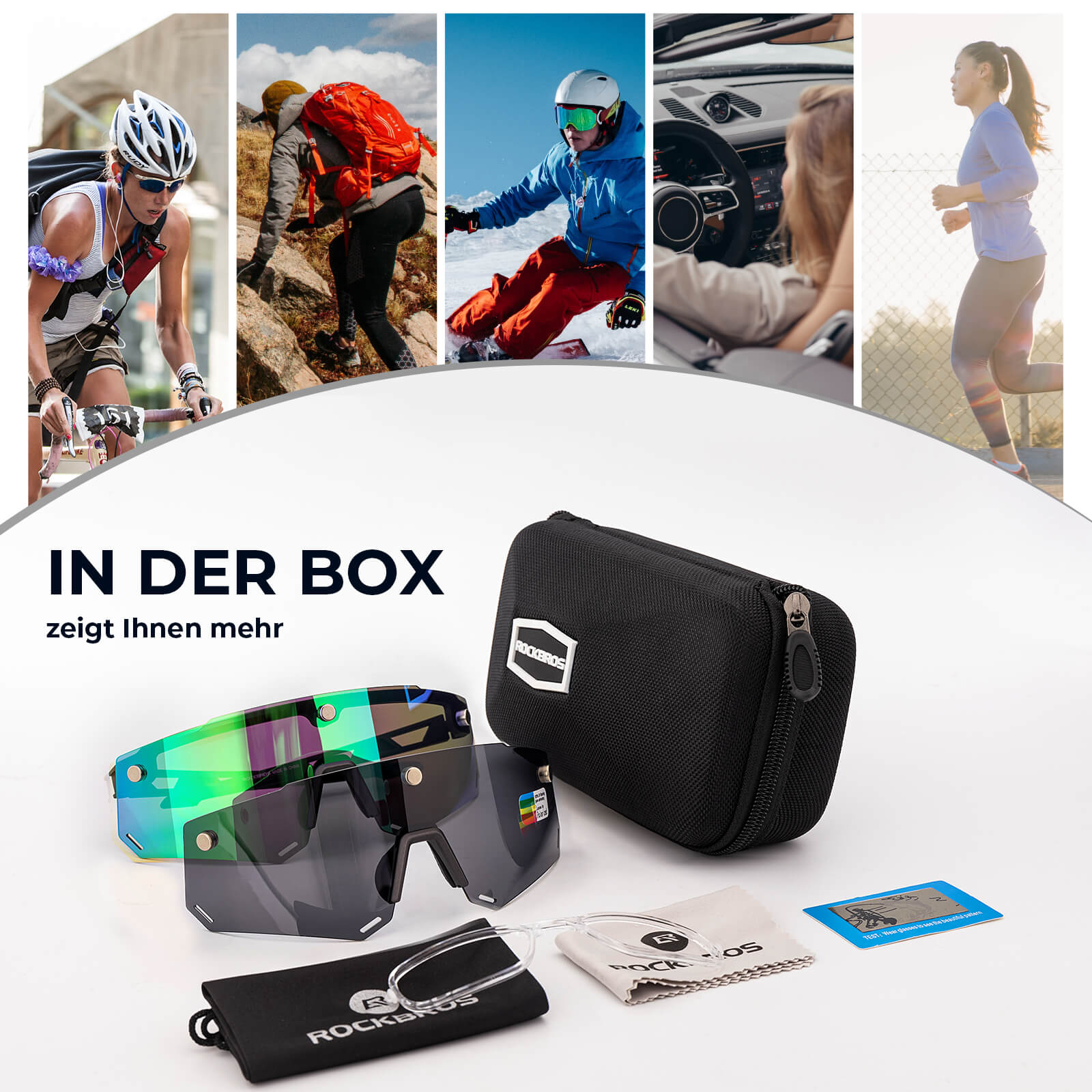 Fahrradbrille Polarisiert Magnetische Haftung Herren/Damen - Fahrradbrille ROCKBROS - EU - NooMii