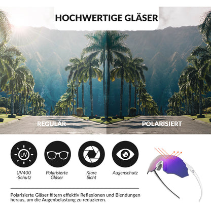 Fahrradbrille Verspiegelte Gläser UV400 - Schutz Ohne Rahmen - SWIFT - Fahrradbrille ROCKBROS - EU - NooMii