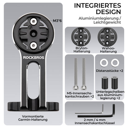 Fahrradcomputer Halterung Kompatibel mit Garmin/Bryton/GPS Fahrradlicht - Fahrrad Handyhalterung ROCKBROS - EU - NooMii