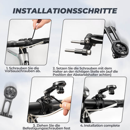 Fahrradcomputer Halterung Kompatibel mit Garmin/Bryton/GPS Fahrradlicht - Fahrrad Handyhalterung ROCKBROS - EU - NooMii