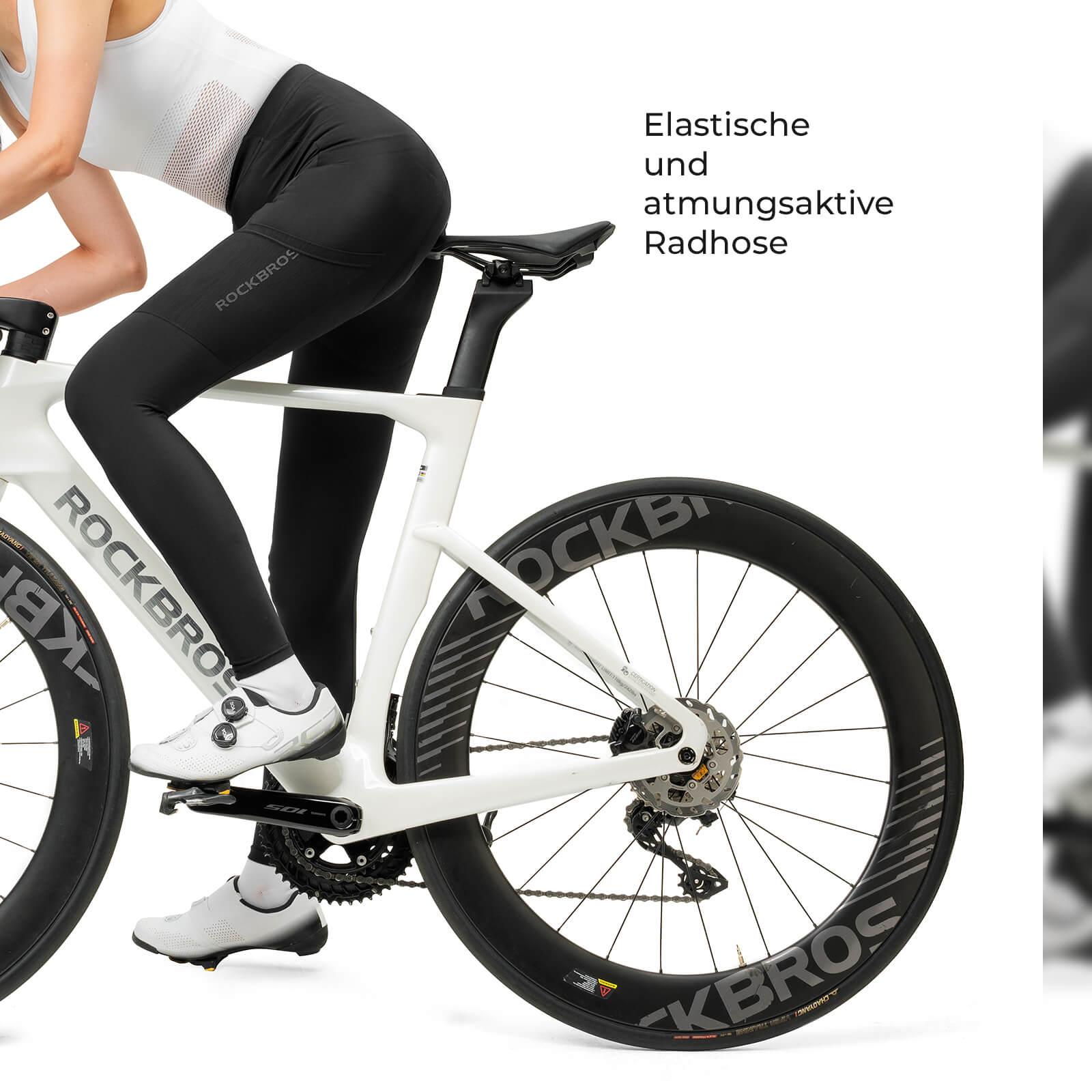 Fahrradhose Lange Radlerhose Gepolstert Atmungsaktiv Damen - Fahrradhose ROCKBROS - EU - NooMii