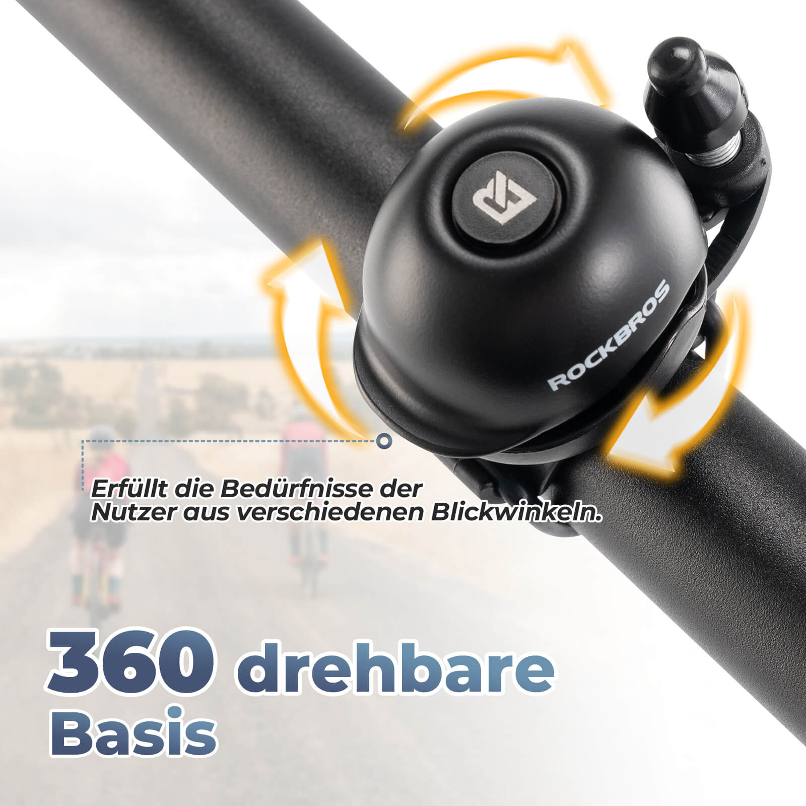 Fahrradklingel 360 - Grad - Drehung für 22 - 34mm Lenker - Fahrradklingel ROCKBROS - EU - NooMii