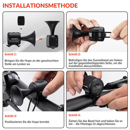 Fahrradklingel Elektrisch 120dB Ton IPX4 Wasserschutz Kinder/Erwachsene - Fahrradklingel ROCKBROS - EU - NooMii