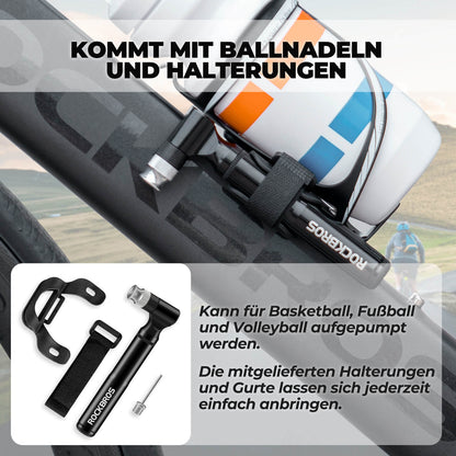 Fahrradpumpe 130PSI Tragbar mit Halterung Presta & Schrader Ventile - Fahrrad Luftpumpen ROCKBROS - EU - NooMii