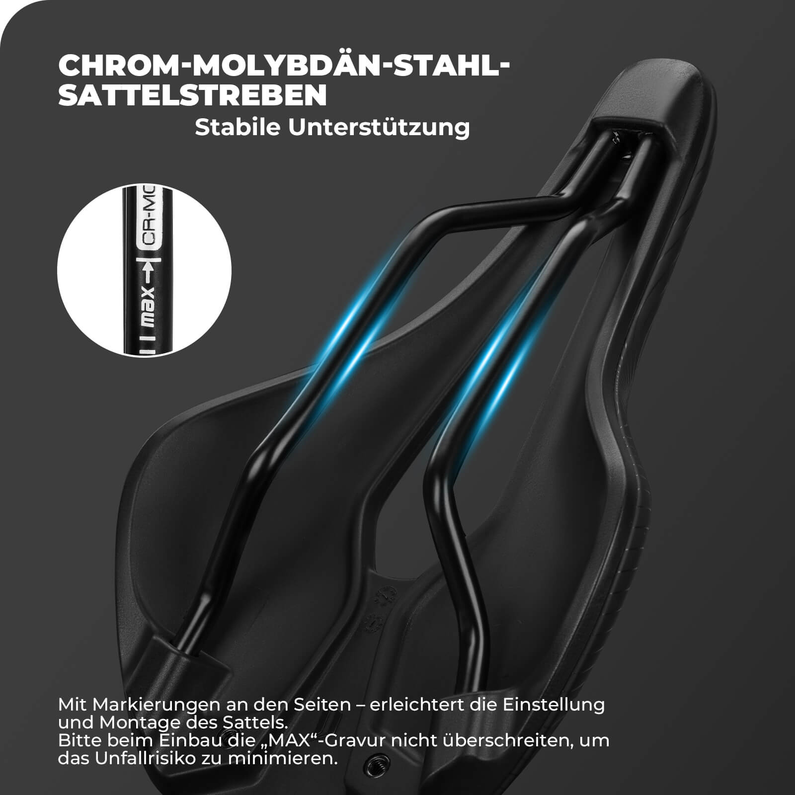 Fahrradsattel Wasserdicht bereit für Rücklichtmontage Herren/Damen - Fahrradsattel ROCKBROS - EU - NooMii