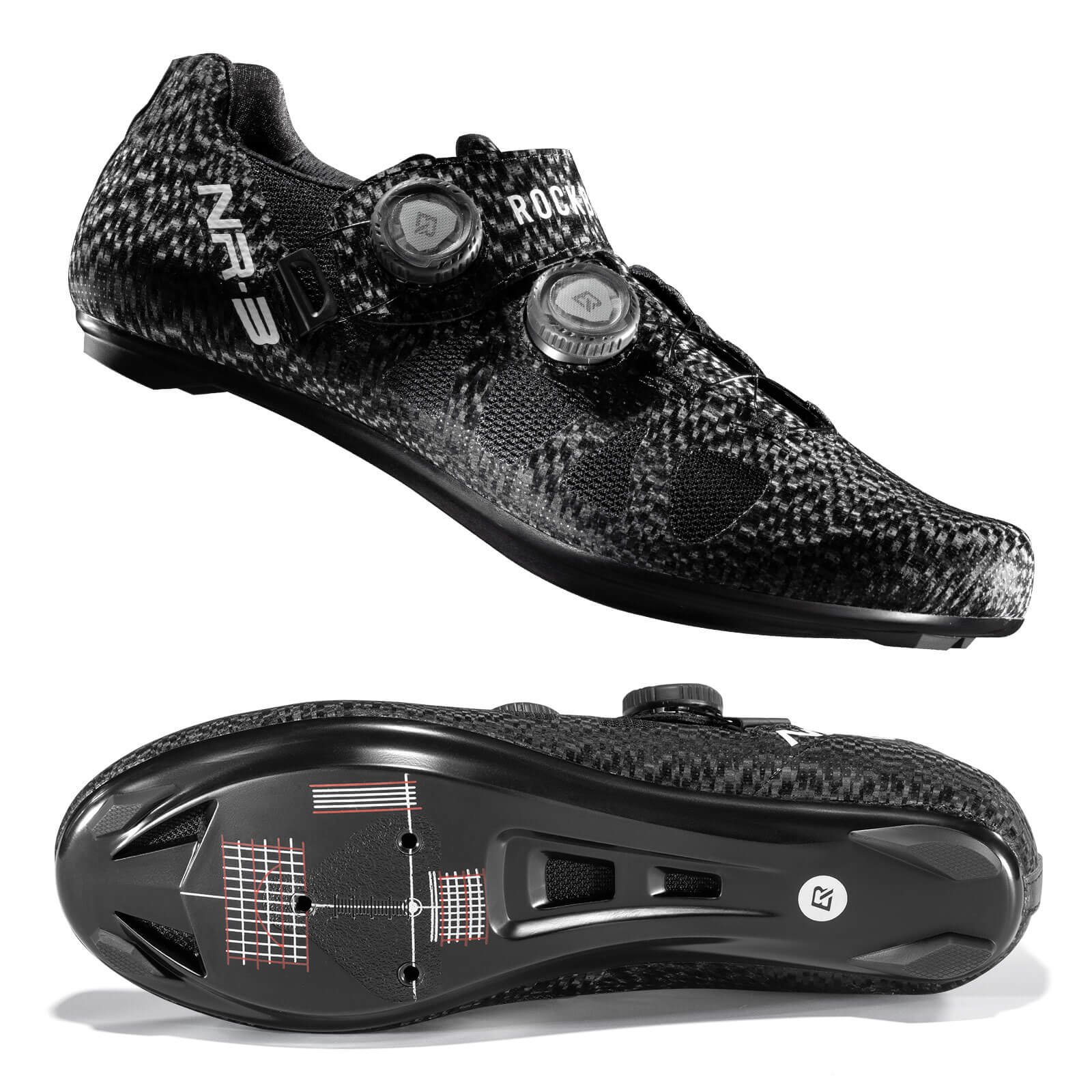 Fahrradschuhe SPD - SL & Look KEO kompatibel - NR3 Serie - Fahrradschuhe ROCKBROS - EU - NooMii