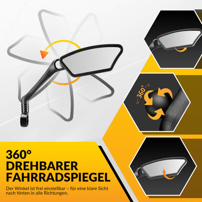 Fahrradspiegel Rückspiegel 360 ° Verstellbarer für Lenker 21 - 26mm - Fahrradspiegel ROCKBROS - EU - NooMii