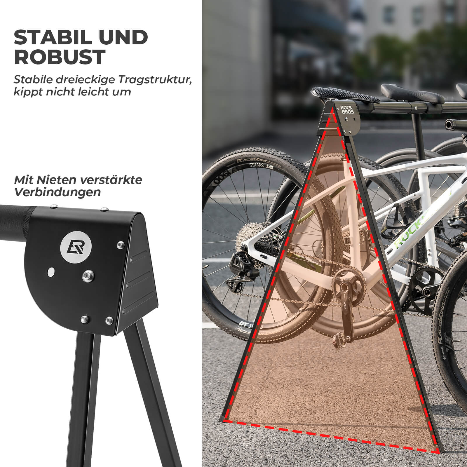 Fahrradständer Aufhängebügel Faltbar Rostfrei Tragfähig bis 80/120 kg - Fahrradständer ROCKBROS - EU - NooMii