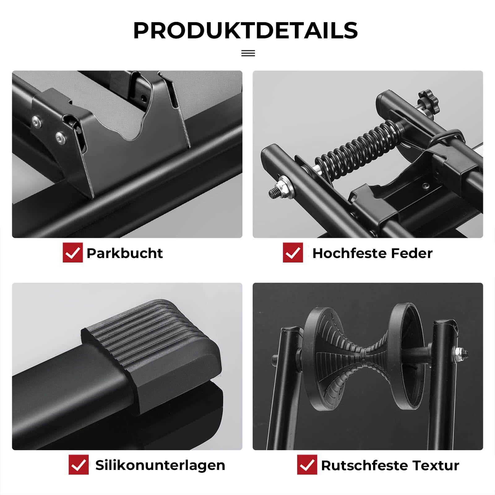 Fahrradständer Fahrrad Faltbar aus Kohlenstoffstahl für 24 - 27,5” - Fahrradständer ROCKBROS - EU - NooMii