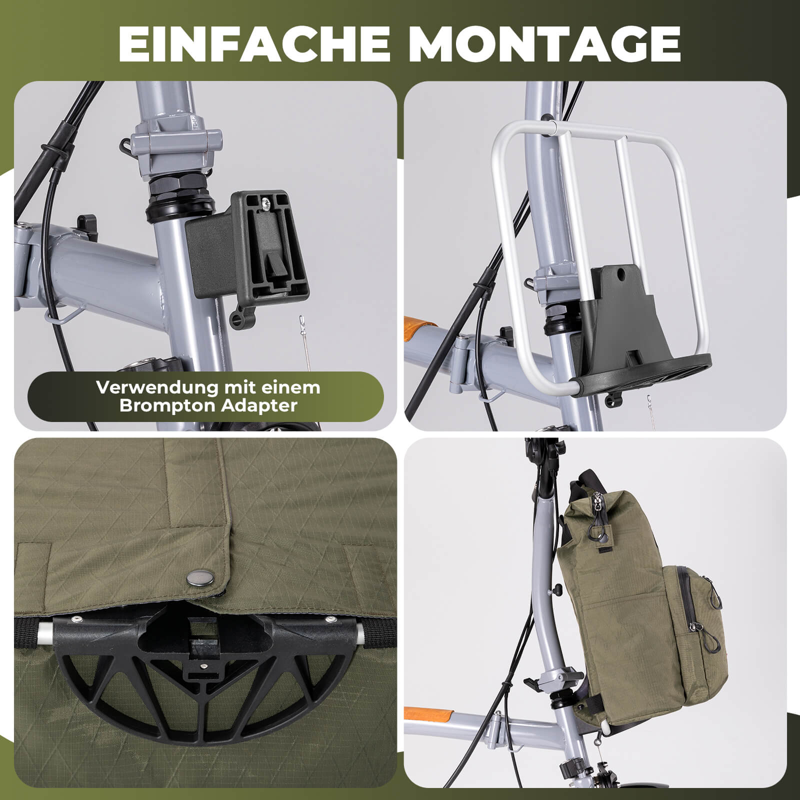 Fahrradtasche Lenkertasche für Brompton 10L+1.5L - Fahrradtaschen ROCKBROS - EU - NooMii