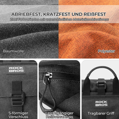Fahrradtasche Lenkertasche für Brompton 15L+1,8L - Fahrradtaschen ROCKBROS - EU - NooMii
