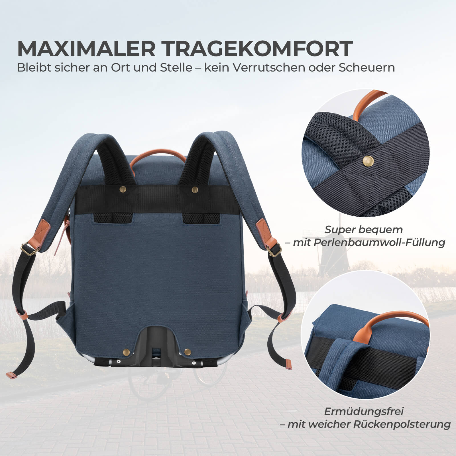 Fahrradtasche Lenkertasche für Brompton Rucksack 7.7L+0.6L - Fahrradtaschen ROCKBROS - EU - NooMii