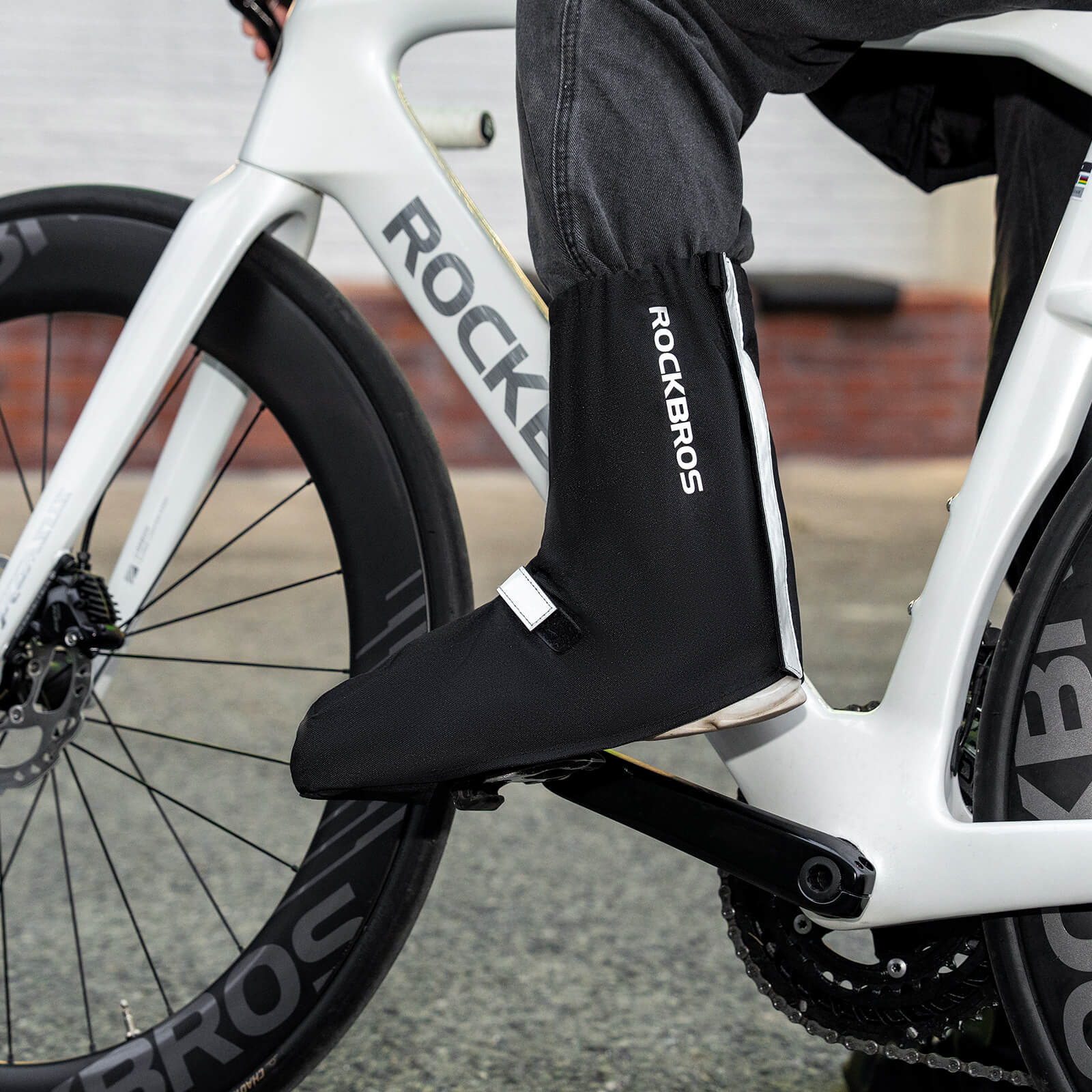 Fahrradüberschuhe Reflektierend Wasserdicht mit Klettverschluss - Fahrrad Überschuhe ROCKBROS - EU - NooMii