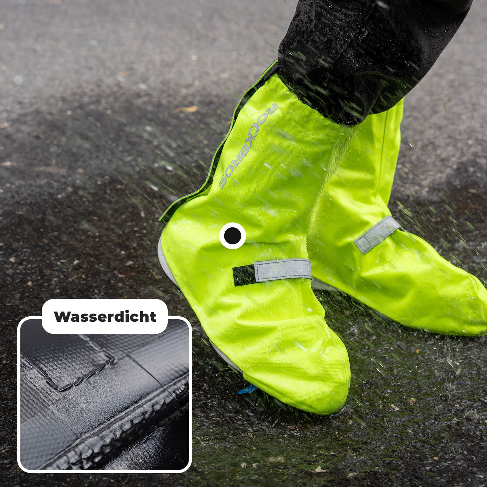 Fahrradüberschuhe Reflektierend Wasserdicht mit Klettverschluss - Fahrrad Überschuhe ROCKBROS - EU - NooMii