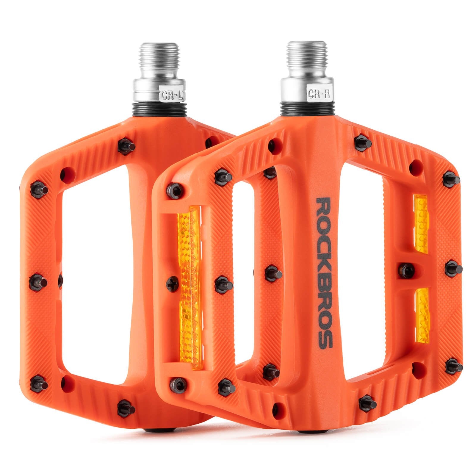 Flat Fahrradpedale Rutschfest mit Reflektorstreifen - Fahrradpedale ROCKBROS - EU - NooMii