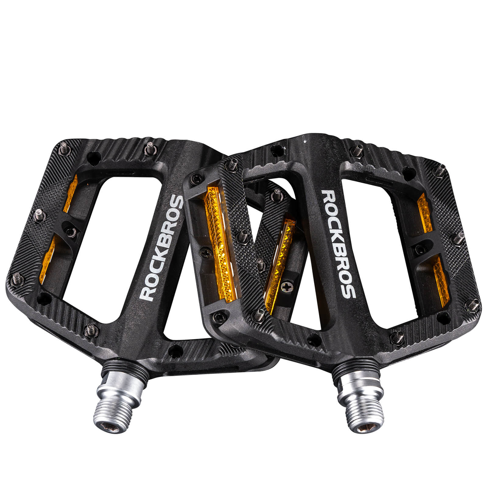 Flat Fahrradpedale Rutschfest mit Reflektorstreifen - Fahrradpedale ROCKBROS - EU - NooMii