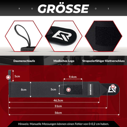 Handgelenkbandage 1 Paar Atmungsaktive Zughilfen für Training & Fitness - Reflektorbänder ROCKBROS - EU - NooMii